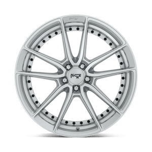 22X9 Niche 1PC M221 DFS GLOSS SILVER MACHINED 5X115