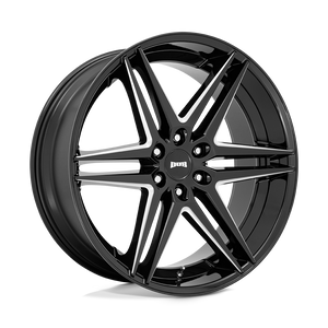 24X10 DUB 1PC S267 DIRTY DOG GLOSSY BLACK MILLED 6X139.7