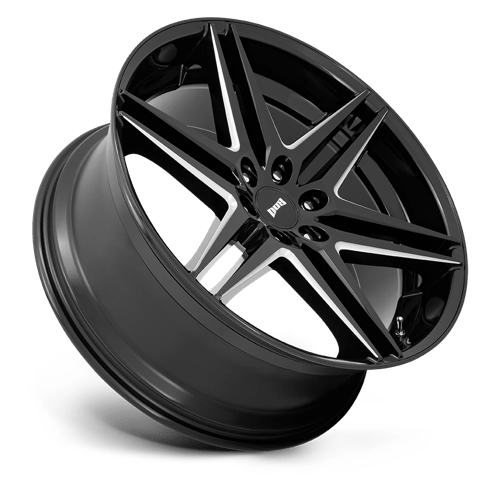 24X10 DUB 1PC S267 DIRTY DOG GLOSSY BLACK MILLED 6X139.7