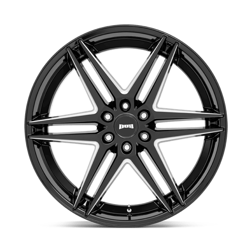24X10 DUB 1PC S267 DIRTY DOG GLOSSY BLACK MILLED 6X139.7
