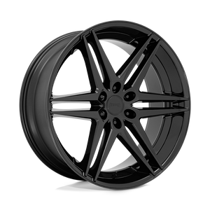24X10 DUB 1PC S268 DIRTY DOG ALL GLOSSY BLACK 6X139.7