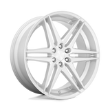 24X10 DUB 1PC S270 DIRTY DOG SILVER W/ BRUSHED FACE 6X139.7