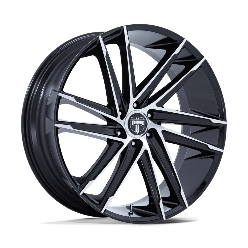 24X10 DUB 1PC DC275 BLAZE GLOSS BLACK W/ MACHINED FACE 6X139.7