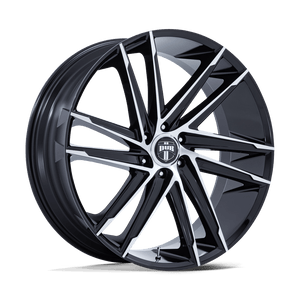 24X10 DUB 1PC DC275 BLAZE GLOSS BLACK W/ MACHINED FACE 6X139.7
