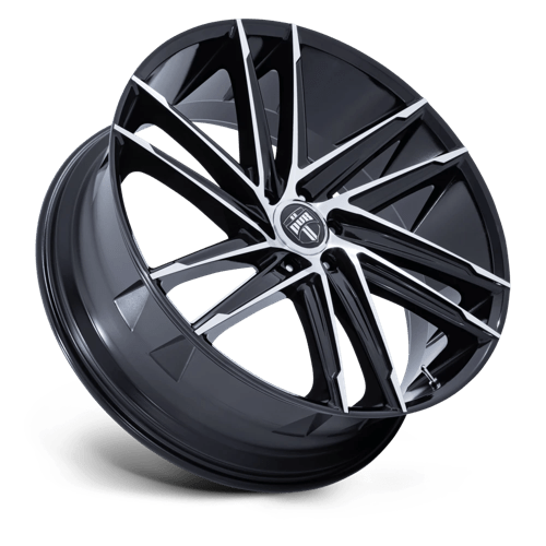 24X10 DUB 1PC DC275 BLAZE GLOSS BLACK W/ MACHINED FACE 6X135