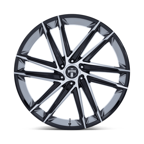24X10 DUB 1PC DC275 BLAZE GLOSS BLACK W/ MACHINED FACE 6X135