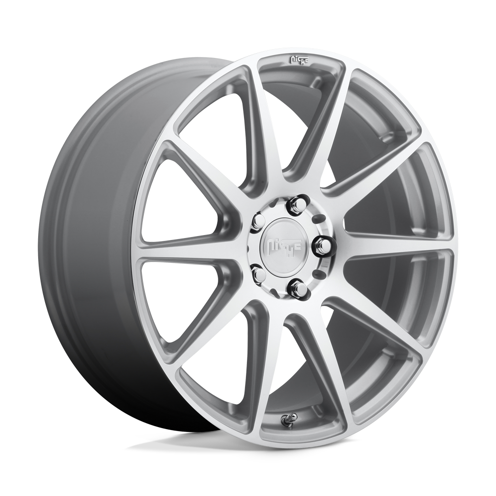 18X8 Niche 1PC M146 ESSEN GLOSS SILVER MACHINED 5X120