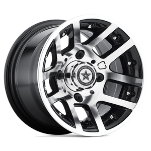 10X7 Fairway Alloys FA121 ILLUSION MACHINED GLOSS BLACK 4X101.6