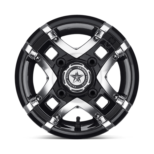 10X7 Fairway Alloys FA123 PRESTIGE GLOSS BLACK MACHINED 4X101.6