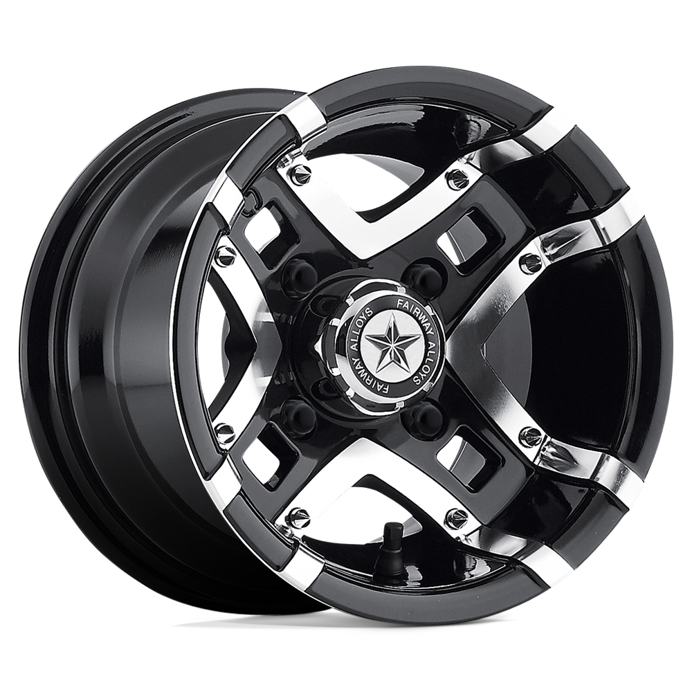 10X7 Fairway Alloys FA123 PRESTIGE GLOSS BLACK MACHINED 4X101.6
