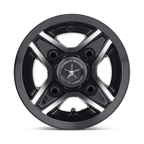 8X7 Fairway Alloys FA127 DIVOT GLOSS BLACK MACHINED 4X101.6