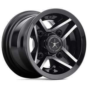 8X7 Fairway Alloys FA127 DIVOT GLOSS BLACK MACHINED 4X101.6
