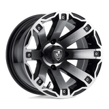 12X7 Fairway Alloys FA143 RAGE MACHINED GLOSS BLACK 4X101.6