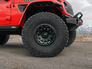 18X9 Fuel 1PC FC884 FORTRESS RIMS -  MATTE BLACK W/ GLOSS BLACK LIP 6X114.3