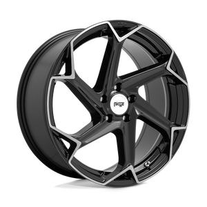 20X10.5 Niche 1PC M255 FLASH GLOSS BLACK BRUSHED 5X112
