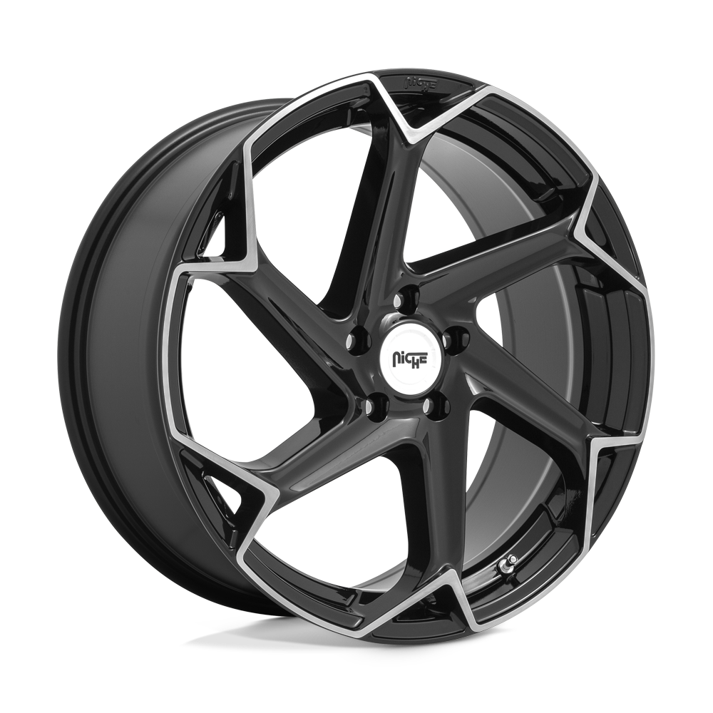20X9 Niche 1PC M255 FLASH GLOSS BLACK BRUSHED 5X112