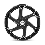 20X9 Niche 1PC M255 FLASH GLOSS BLACK BRUSHED 5X115