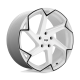 20X9 Niche 1PC M257 FLASH GLOSS WHITE W/ BLACK 5X120