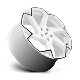 20X9 Niche 1PC M257 FLASH GLOSS WHITE W/ BLACK 5X120
