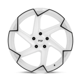20X9 Niche 1PC M257 FLASH GLOSS WHITE W/ BLACK 5X112