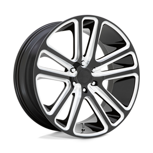 22X9.5 DUB 1PC S255 FLEX GLOSS BLACK MILLED 5X127