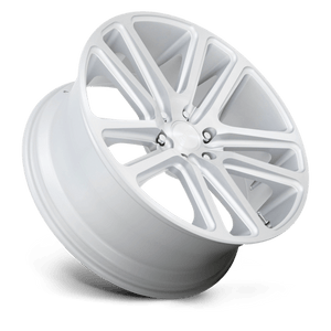24X10 DUB 1PC S257 FLEX GLOSS SILVER BRUSHED FACE 5X115