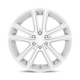 22X9.5 DUB 1PC S257 FLEX GLOSS SILVER BRUSHED FACE 5X115