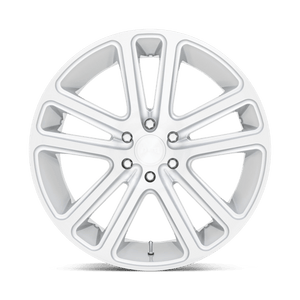 24X10 DUB 1PC S257 FLEX GLOSS SILVER BRUSHED FACE 6X139.7