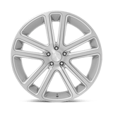 24X10 DUB 1PC S257 FLEX GLOSS SILVER BRUSHED FACE 5X127