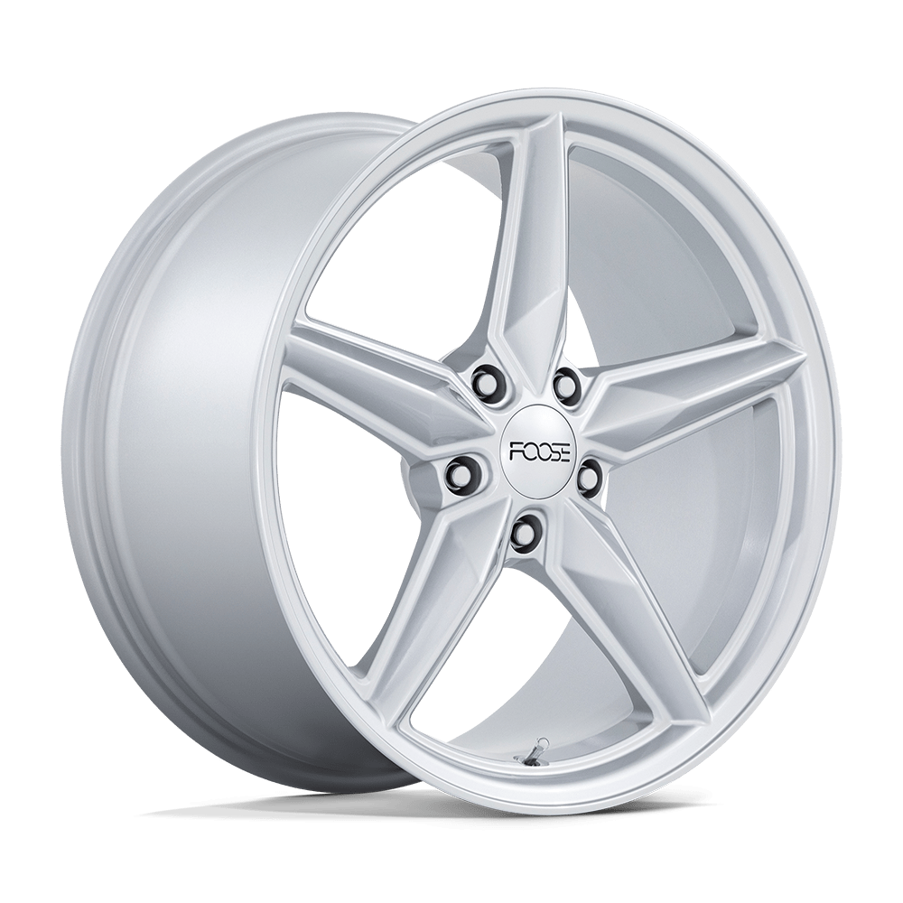 19X9.5 Foose 1PC F174 CF8 GLOSS SILVER 5X120