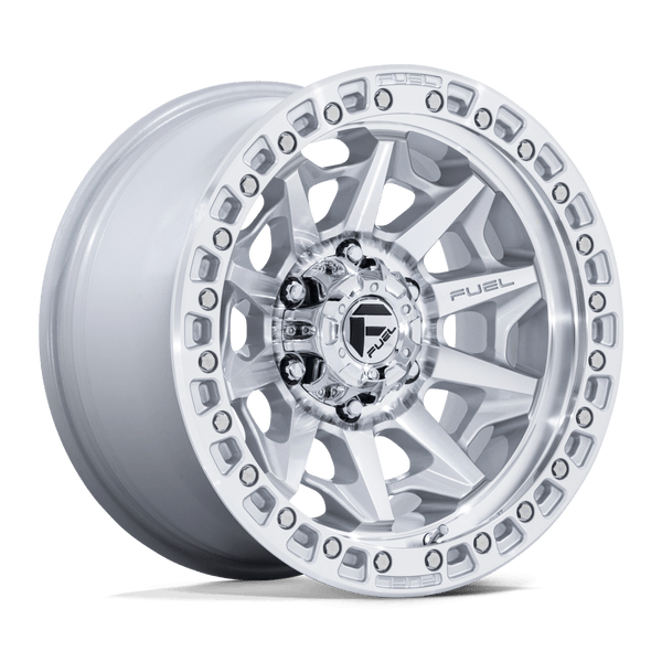 17X8.5 Fuel 1PC D883 COVERT RIMS -  SILVER W/ MACHINED FACE 6X139.7