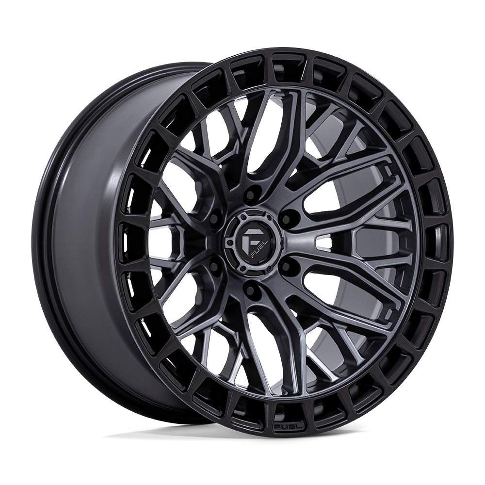 22X9.5 Fuel 1PC FC869 SIGMA RIMS - MATTE GUNMETAL W/ M-BLK LIP 6X139.7