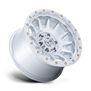 17X8.5 Fuel 1PC FC884 FORTRESS RIMS - GLOSS SILVER W/ MACHINED FACE 6X114.3