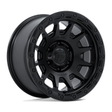 18X9 Fuel 1PC FC884 FORTRESS RIMS - MATTE BLACK W/ GLOSS BLACK LIP 6X114.3