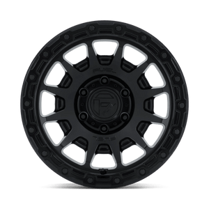 18X9 Fuel 1PC FC884 FORTRESS RIMS -  MATTE BLACK W/ GLOSS BLACK LIP 6X114.3