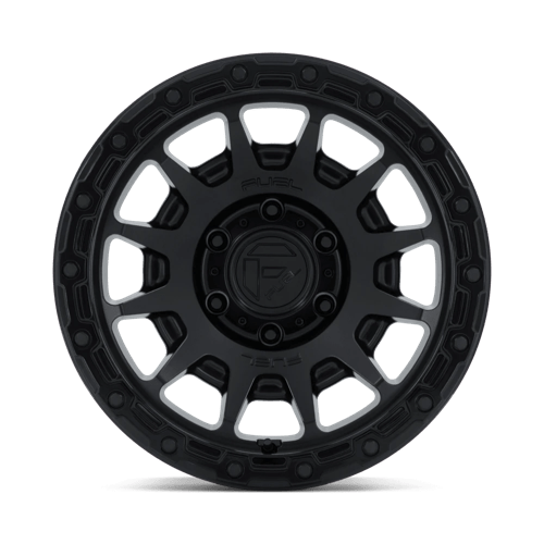 18X9 Fuel 1PC FC884 FORTRESS RIMS - MATTE BLACK W/ GLOSS BLACK LIP 6X114.3