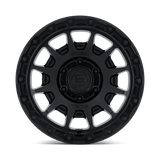 18X9 Fuel 1PC FC884 FORTRESS RIMS - MATTE BLACK W/ GLOSS BLACK LIP 6X114.3