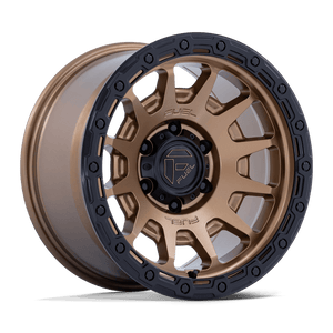 18X9 Fuel 1PC FC884 FORTRESS RIMS - MATTE BRONZE W GLOSS BLACK LIP 6X114.3