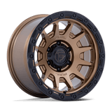 17X8.5 Fuel 1PC FC884 FORTRESS RIMS - MATTE BRONZE W GLOSS BLACK LIP 6X114.3