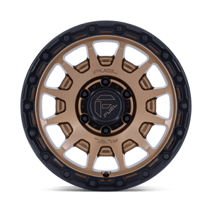 18X9 Fuel 1PC FC884 FORTRESS RIMS - MATTE BRONZE W GLOSS BLACK LIP 6X114.3