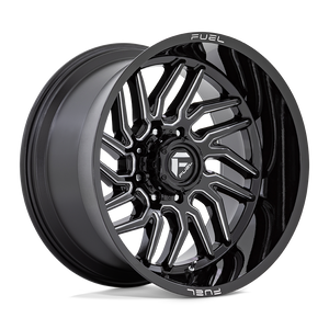 20X10 Fuel 1PC D807 HURRICANE RIMS - GLOSS BLACK MILLED 8X165.1