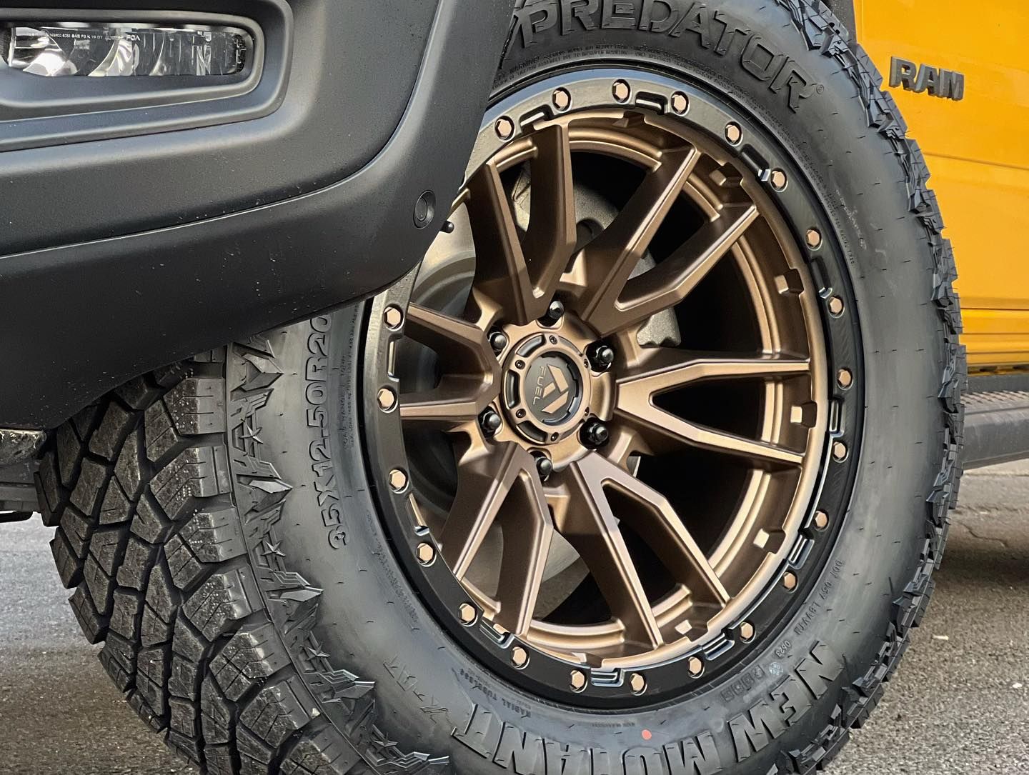 17X9 Fuel 1PC D681 REBEL RIMS - MATTE BRONZE BLACK BEAD RING 6X139.7