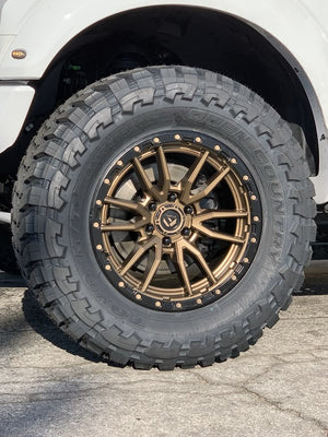 22X12 Fuel 1PC D681 REBEL RIMS - MATTE BRONZE BLACK BEAD RING 6X139.7