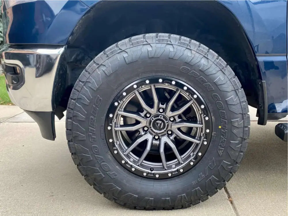 20X9 Fuel 1PC D680 REBEL RIMS - MATTE GUNMETAL BLACK BEAD RING 6X139.7