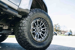 18X9 Fuel 1PC D680 REBEL RIMS - MATTE GUNMETAL BLACK BEAD RING 6X139.7