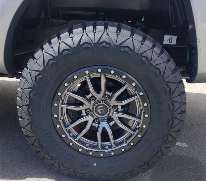 18X9 Fuel 1PC D680 REBEL RIMS - MATTE GUNMETAL BLACK BEAD RING 6X139.7