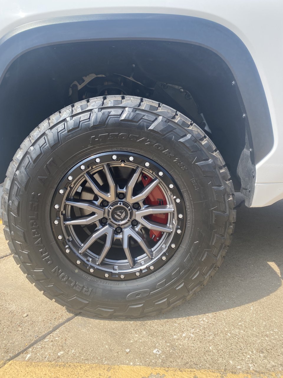 18X9 Fuel 1PC D680 REBEL RIMS - MATTE GUNMETAL BLACK BEAD RING 6X139.7