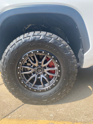 18X9 Fuel 1PC D680 REBEL RIMS - MATTE GUNMETAL BLACK BEAD RING 6X139.7