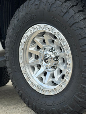 17X9 Fuel 1PC D883 COVERT RIMS - SILVER W/ MACHINED FACE 6X139.7