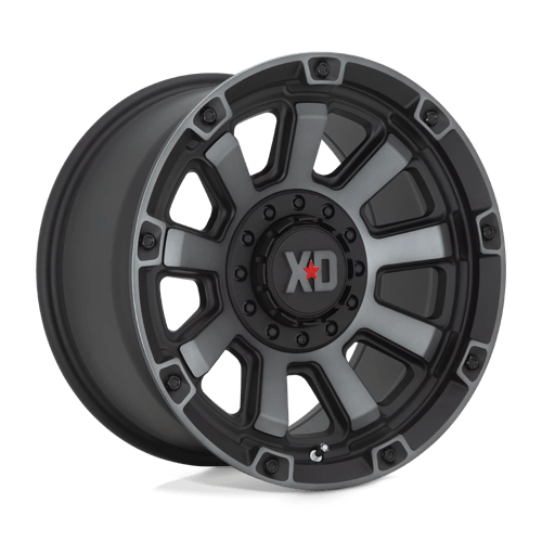 17X9 XD XD852 GAUNTLET SATIN BLACK W/ GRAY TINT 5X120.65